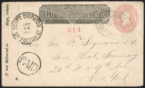 Sale 1232, Lot 1709, Boyd's Local Post Specialized Collection: Stampless, Conjunctive Uses