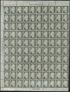 Sale 1234, Lot 122, 1867-68 Grilled Issue and 1875 Re-Issue of 1861-66 Issue (Scott 81-111)
