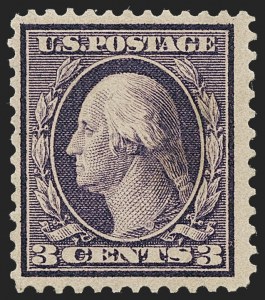 Sale 1234, Lot 313, 1908-10 Washington-Franklin Issues including Bluish Paper (Scott 356-365)