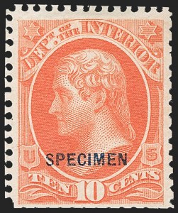 Sale 1234, Lot 415, Official Special Printings (Interior, Justice, Navy, Post Office)