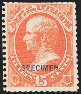 Sale 1234, Lot 417, Official Special Printings (Interior, Justice, Navy, Post Office)