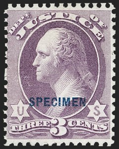 Sale 1234, Lot 421, Official Special Printings (Interior, Justice, Navy, Post Office)