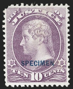 Sale 1234, Lot 423, Official Special Printings (Interior, Justice, Navy, Post Office)