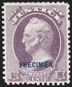 Sale 1234, Lot 426, Official Special Printings (Interior, Justice, Navy, Post Office)