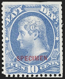 Sale 1234, Lot 432, Official Special Printings (Interior, Justice, Navy, Post Office)