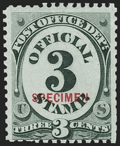 Sale 1234, Lot 438, Official Special Printings (Interior, Justice, Navy, Post Office)