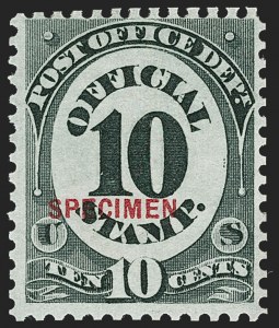 Sale 1234, Lot 440, Official Special Printings (Interior, Justice, Navy, Post Office)