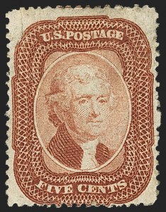 Sale 1240, Lot 192, 1857-60 Issue and 1875 Reprint (Scott 18-47)