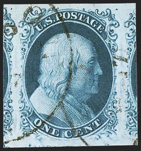 Sale Number 1242, Lot Number 112, One-Cent: Plate Four (Scott 6-8A)