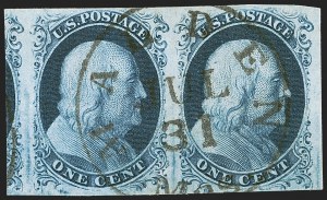 Sale 1242, Lot 120, One-Cent: Plate Four (Scott 6-8A)