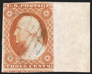 Sale 1242, Lot 135, Three-Cent: Orange Brown, Types I, II (Scott 10-10A)