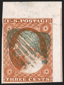 Sale 1242, Lot 141, Three-Cent: Orange Brown, Types I, II (Scott 10-10A)