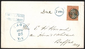 Sale 1242, Lot 152, Three-Cent: Orange Brown, Types I, II (Scott 10-10A)