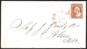 Sale 1242, Lot 155, Three-Cent: Orange Brown, Types I, II (Scott 10-10A)