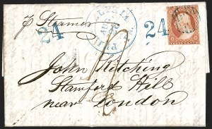 Sale 1242, Lot 156, Three-Cent: Orange Brown, Types I, II (Scott 10-10A)