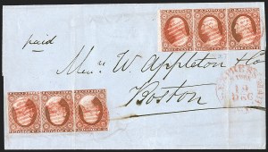 Sale 1242, Lot 158, Three-Cent: Orange Brown, Types I, II (Scott 10-10A)