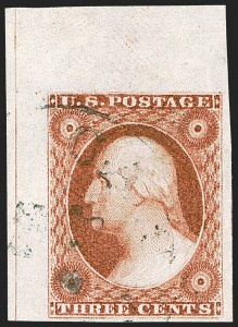 Sale 1242, Lot 166, Three-Cent: Dull Red and Shades, Types I, II (Scott 11-11A)