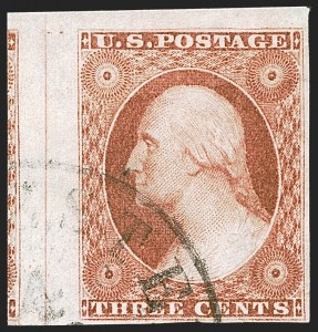 Sale 1242, Lot 168, Three-Cent: Dull Red and Shades, Types I, II (Scott 11-11A)