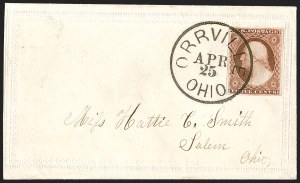 Sale 1242, Lot 178, Three-Cent: Dull Red and Shades, Types I, II (Scott 11-11A)