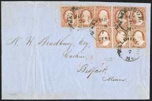 Sale 1242, Lot 192, Three-Cent: Covers and Fancy Cancels