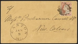 Sale 1242, Lot 194, Three-Cent: Covers and Fancy Cancels