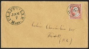 Sale 1242, Lot 195, Three-Cent: Covers and Fancy Cancels