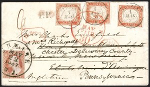 Sale 1242, Lot 266, Three-Cent: Foreign Mails