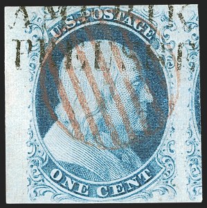 Sale 1242, Lot 28, One-Cent: Plate One Early, cont. (Scott 7-8A)