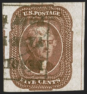 Sale 1242, Lot 281, Five-Cent: Off-Cover (Scott 12)