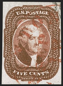 Sale 1242, Lot 283, Five-Cent: Off-Cover (Scott 12)