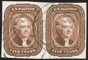 Sale 1242, Lot 291, Five-Cent: Off-Cover (Scott 12)
