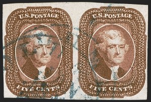 Sale 1242, Lot 292, Five-Cent: Off-Cover (Scott 12)