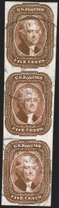 Sale 1242, Lot 295, Five-Cent: Off-Cover (Scott 12)