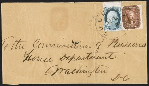 Sale 1242, Lot 300, Five-Cent: EDU and Domestic Covers (Scott 12)