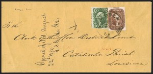 Sale 1242, Lot 301, Five-Cent: EDU and Domestic Covers (Scott 12)