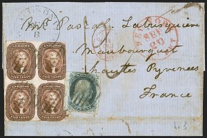 Sale 1242, Lot 311, Five-Cent: Foreign Mails (Scott 12)