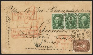 Sale 1242, Lot 316, Five-Cent: Foreign Mails (Scott 12)