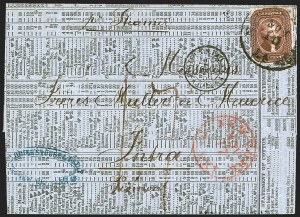 Sale 1242, Lot 317, Five-Cent: Foreign Mails (Scott 12)