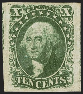 Sale 1242, Lot 338, Ten-Cent: Type II, Off-Cover (Scott 14)