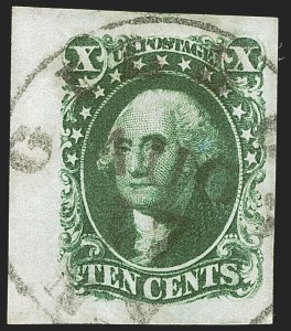 Sale 1242, Lot 341, Ten-Cent: Type II, Off-Cover (Scott 14)