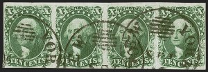 Sale 1242, Lot 349, Ten-Cent: Type II, Off-Cover (Scott 14)