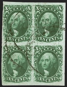 Sale 1242, Lot 350, Ten-Cent: Type II, Off-Cover (Scott 14)