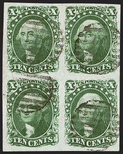 Sale 1242, Lot 351, Ten-Cent: Type II, Off-Cover (Scott 14)