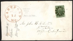 Sale 1242, Lot 352, Ten-Cent: Type II, Covers (Scott 14)