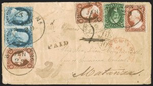 Sale 1242, Lot 356, Ten-Cent: Type II, Covers (Scott 14)