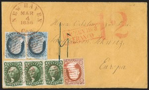 Sale 1242, Lot 360, Ten-Cent: Type II, Covers (Scott 14)