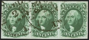 Sale 1242, Lot 367, Ten-Cent: Type III, Off-Cover (Scott 15)