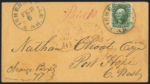Sale 1242, Lot 373, Ten-Cent: Type III, Covers (Scott 15)