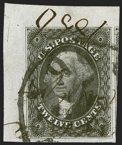 Sale 1242, Lot 396, Twelve-Cent: Off-Cover (Scott 17)