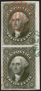 Sale 1242, Lot 399, Twelve-Cent: Off-Cover (Scott 17)